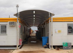 Walkway shelters