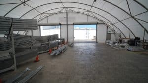 ground mounted fabric structures