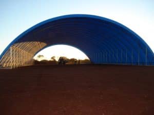 ground mounted fabric structures