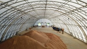 ground mounted fabric structures